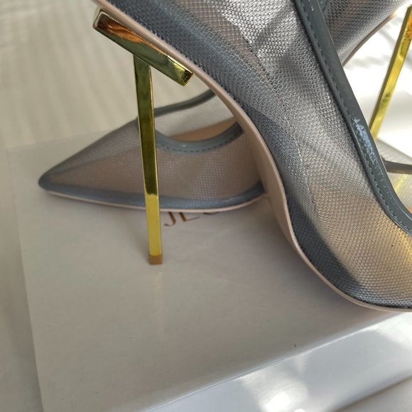 Jessica Rich Grey Mesh Stiletto - 6 - Picture 4 of 5